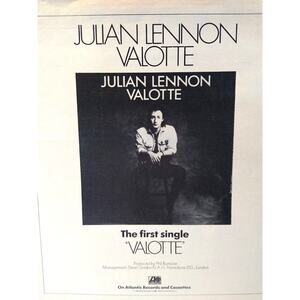 Julian Lennon Valotte Album AD 1984 Vintage Artwork Pop Rock Music Advertising